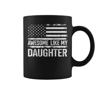 Awesome Like My Daughter For Fathers Day Flag Coffee Mug - Thegiftio UK