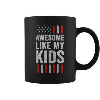 Awesome Like My Kids American Flag Proud Mom Dad Coffee Mug | Seseable UK