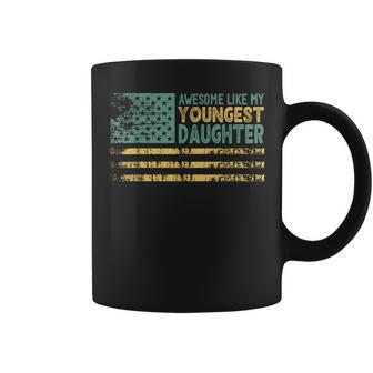 Awesome Like My Youngest Daughter Father's Day Dad Usa Flag Men Coffee Mug - Thegiftio UK