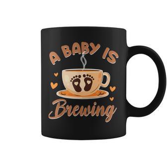 A Baby Is Brewing Coffee Lover Pregnancy Announcement Coffee Mug - Thegiftio