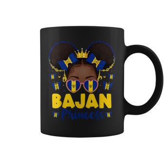 Bajan Princess Barbados Flag Proud Afro Barbadian Girl Coffee Mug - Thegiftio UK