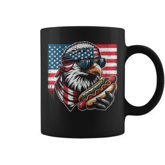Bald Eagle Us Flag Hotdog Freedom Patriotic Kids Coffee Mug - Thegiftio UK