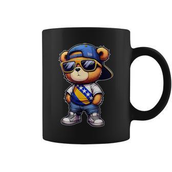 Balkan & Bosnian For And Cute Bosnia And Herzegovina Teddy Bear With Bosnian Flag Bih Coffee Mug - Thegiftio UK