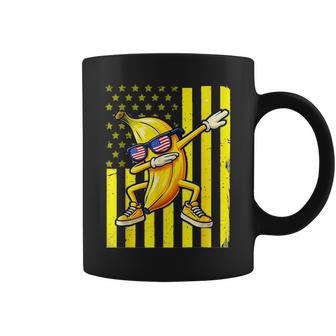 Graphic Banana Retro American Flag Dabbing Banana Lover Coffee Mug - Thegiftio UK