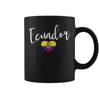 Bandera De Ecuador Corazón Orgulloso Ecuatoriano Ecuador Taza de café - Regaloses