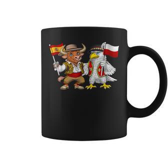 Bandera España Polonia Raíces Español-Polacas Herencia Taza de café - Regaloses