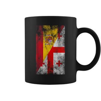 Banderas De España Y Georgia Español Georgiano Taza de café - Regaloses