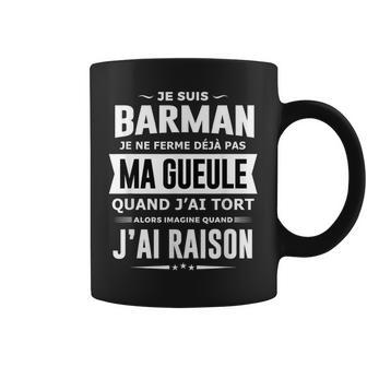 Barman Je Ferme Pas Ma Gueule Cadeau Apéro Bar Humour Tasse - Cadeauxyz