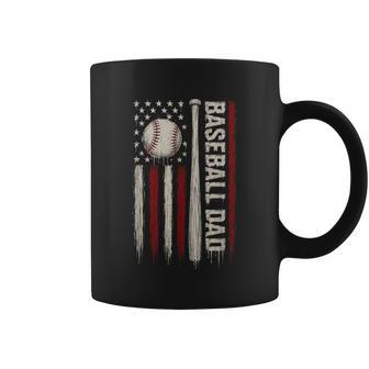 Baseball Dad American Flag Patriotic Game Day Usa Flag Coffee Mug - Thegiftio UK