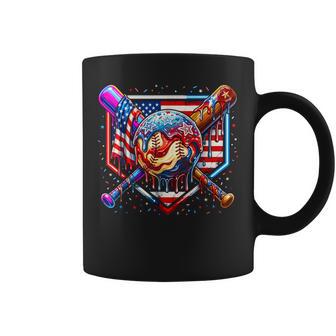 Baseball Drip American Flag For Boys Kids Youth 4Th Of July Coffee Mug - Thegiftio UK