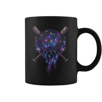 Baseball Drip For Boys Ice Cream Dripping Baseball Galaxy Coffee Mug - Thegiftio