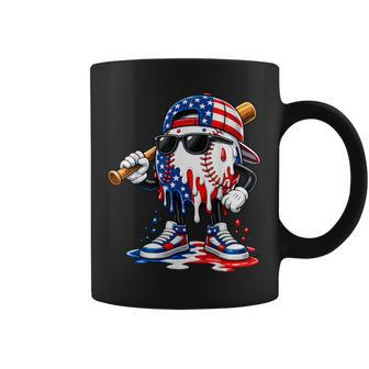 Baseball Drip Ice Cream Boys Kids Baseball Drip 4Th Of July Coffee Mug - Thegiftio UK