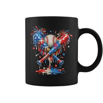 Baseball Drip Ice Cream Patriot American Flag 4Th Of July Coffee Mug - Thegiftio UK