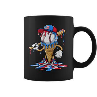 Baseball Lifestyle Drip Ice Cream 4Th Of July Usa Youth Boys Coffee Mug - Thegiftio UK