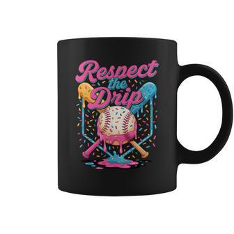 Baseball Mom Dad Son Ice Cream Drip Respect The Drip Coffee Mug - Thegiftio