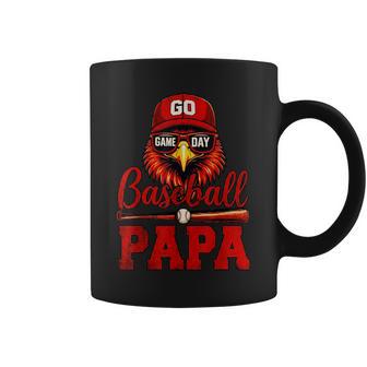 Baseball Papa Cardinal Game Day For Fathers Day Coffee Mug - Thegiftio UK