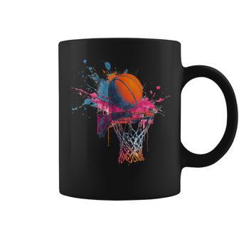 Basketball Splash Graphic Basketball Player Team Player Coffee Mug | Mazezy