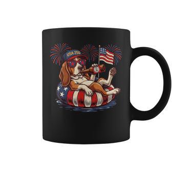 Basset Hound Dog 250Th America Patriotic Usa 4Th Of July Coffee Mug - Thegiftio UK