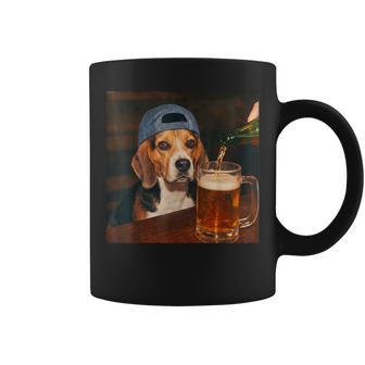 Beagle Drinking Beer Fathers Day Dog Meme Coffee Mug - Thegiftio UK