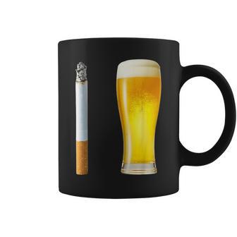 Beer & Cigarette Lover Day Drinking Dad Smoking Beer Lover Coffee Mug - Thegiftio UK