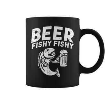 Beer Fishy Fish Fisherman Angler Fathers Day Dad Coffee Mug - Thegiftio UK