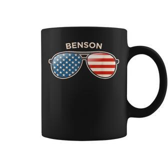 Benson La Vintage Us Flag Sunglasses Coffee Mug - Thegiftio UK