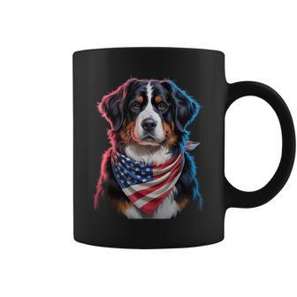 Bernese Mountain Dogs Usa American Flag 4Th Of July Dog Coffee Mug - Thegiftio UK