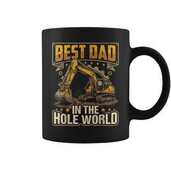 Best Dad Excavator In The Hole World Father's Day Coffee Mug | Seseable UK