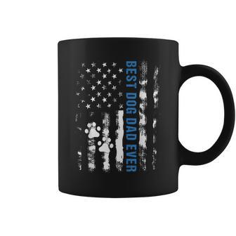 Best Dog Dad Ever American Flag Father's Day Dog Lover Paw Coffee Mug - Thegiftio UK