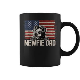 Best Dog Dad Ever American Flag Newfie Dad Coffee Mug - Monsterry