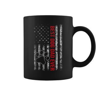 Best Dog Dad Ever Usa Flag Vintage Fathers Day From Dogs Kids Coffee Mug - Thegiftio UK