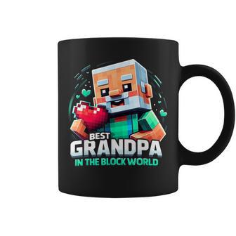 Best Grandpa In The Block World Pixel Gaming Father Day Coffee Mug | Seseable UK