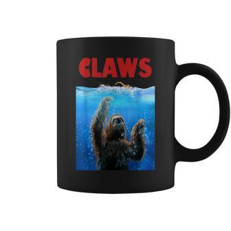 Beware Of Claws 面白いナマケモノ シャーク 映画 パロディ コーヒーマグ - Kawaiitshirt