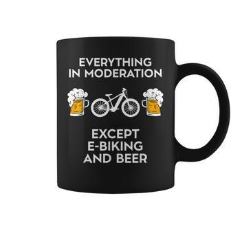 Bicicleta Eléctrica Divertida De La E-Bici Eléctrica Del Motorista De Mtb Y De La Cerveza Taza de café - Regaloses