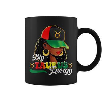 Big Taurus Energy Black Afro Girls Astrology Horoscope Coffee Mug - Thegiftio UK
