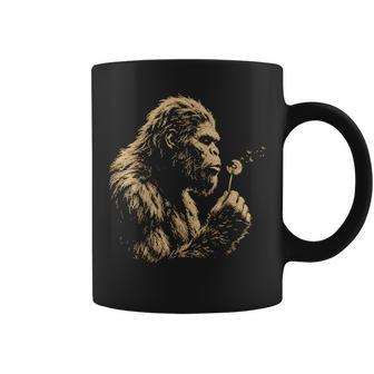 Bigfoot Blowing Dandelion Vintage Sasquatch Coffee Mug - Thegiftio UK