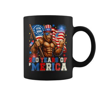 Bigfoot Merica Rock 250 Years American 1776 2026 4Th Of July Coffee Mug - Thegiftio UK
