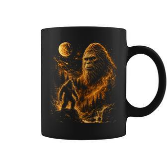 Bigfoot Sasquatch Graphic Cryptid Big Foot Moon Nature Coffee Mug | Seseable UK
