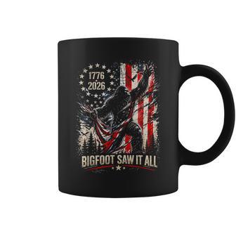 Bigfoot Saw It All 250 Years 1776 2026 4Th Of July Usa Flag Coffee Mug - Thegiftio UK