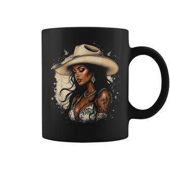Black African America Cowgirl Western Rodeo Country Texas Coffee Mug - Thegiftio UK