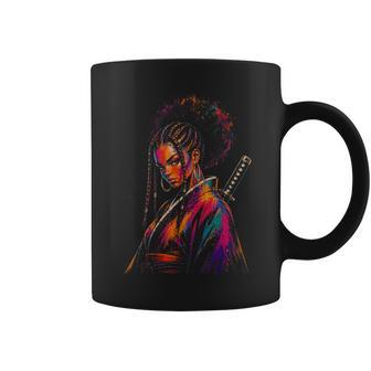 Black Samurai Anime Warrior African Pride Coffee Mug | Seseable UK
