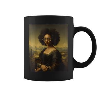Black History Month Black Mona Lisa African American Coffee Mug - Monsterry
