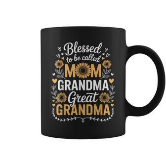 Blessed To Be Called Mom Grandma And Great Grandma Coffee Mug - Thegiftio UK
