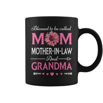 Blessed To Be Called Mom Mother-In-Law And Grandma Women Coffee Mug - Thegiftio UK