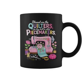 Blessed Are Piecemakers Embroidery Quilters Sewing Quilt Coffee Mug - Thegiftio UK