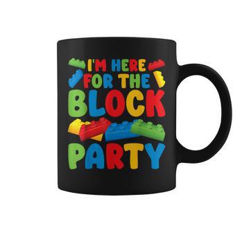 Here For The Block Party Birthday Block Building Brick Coffee Mug - Thegiftio