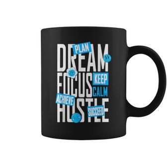 Blue Dream Focus Hustle Blue Graphic Coffee Mug - Thegiftio UK