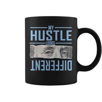Blue My Hustle Look Different Blue Color Graphic Coffee Mug - Thegiftio UK