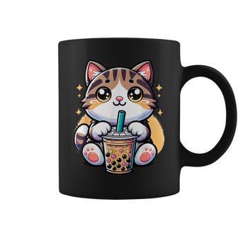 Boba Cat Drinking Boba Kitten Kawaii 日本人 男性 女性 キッズ コーヒーマグ - Kawaiitshirt