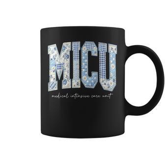 Boho Floral Micu Nurse Patchwork Medical Intensive Care Unit Coffee Mug - Thegiftio UK